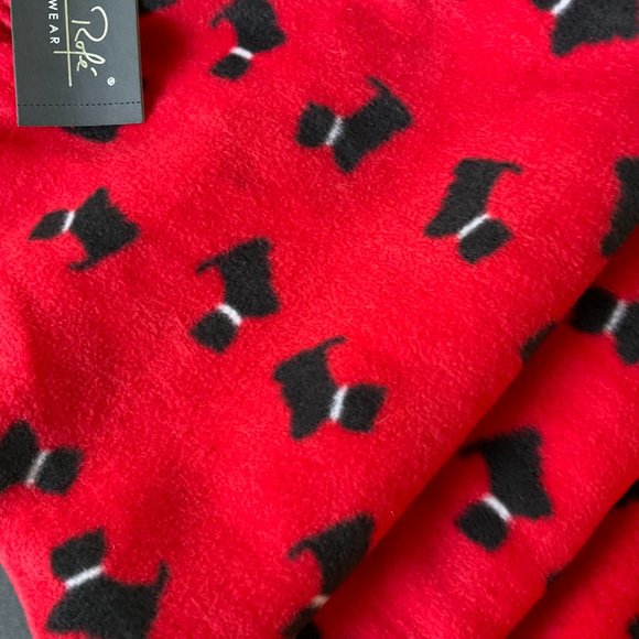 RENE ROFE Women's Fleece Pajama Pants with Scotties NWT Size M - Picture 3 of 5